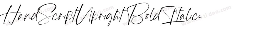 HandScriptUpright Bold Italic字体转换